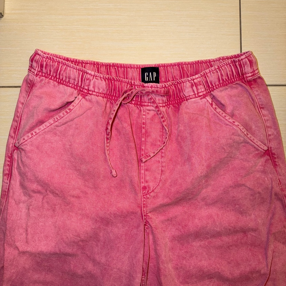 GAP Hot Pink Mid Rose Easy horseshoe Barrel Pants Medium - Picture 4 of 6